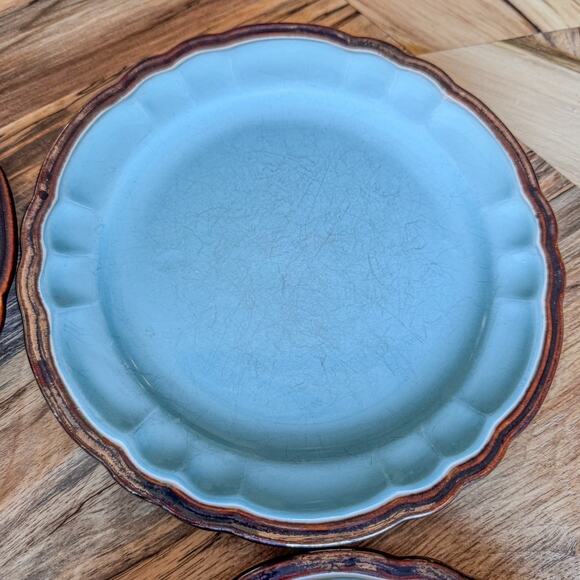 Versailles Blue Collection Salad Plates, 8.5” by Ambience-Set of 4-Discontinued - Picture 5 of 8